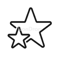 2 Star Icon Outline
