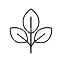 三枚葉のアイコン(アウトライン)