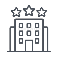 3 Star Hotel Icon Outline