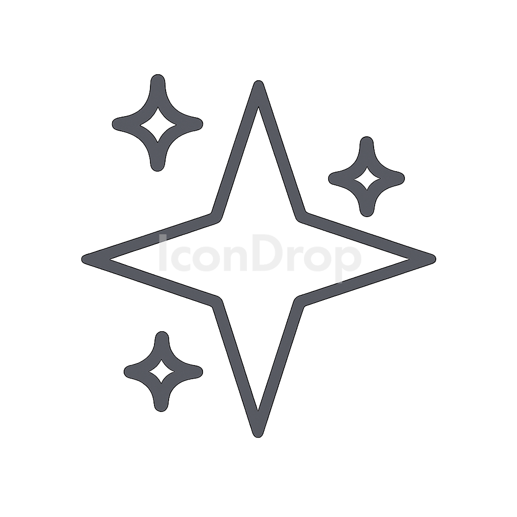 4 Star Icon Outline