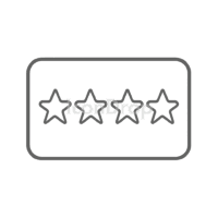 4 Star Rating Icon Outline