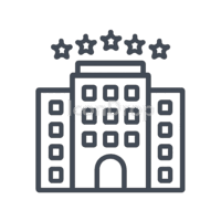 5 Star Hotel Icon Outline