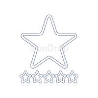5 Star Icon White Outline