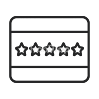 5 Star Rating Icon Outline