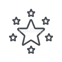 7 Star Icon Outline
