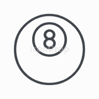 8ボールのアイコン（アウトライン）