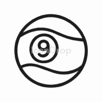 ナインボールのアイコン(アウトライン)
