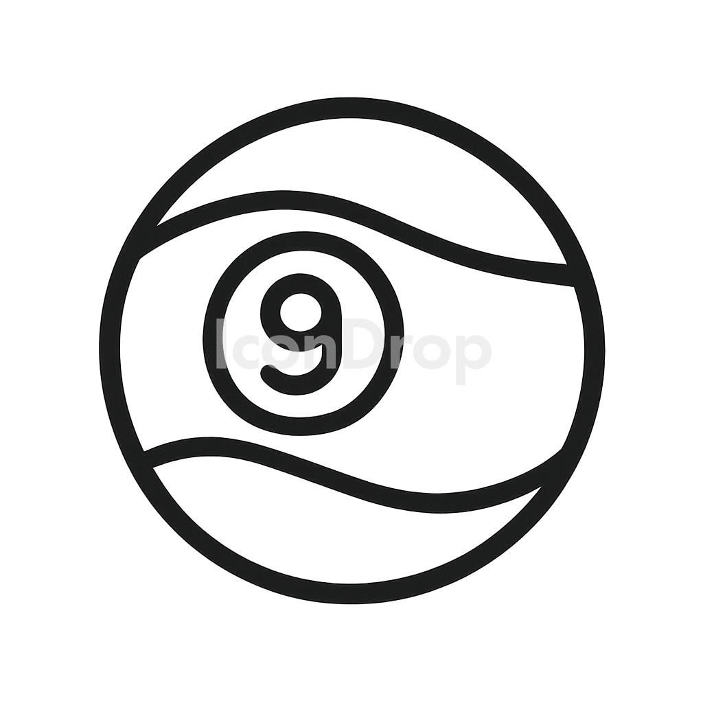 9 Ball Icon Outline
