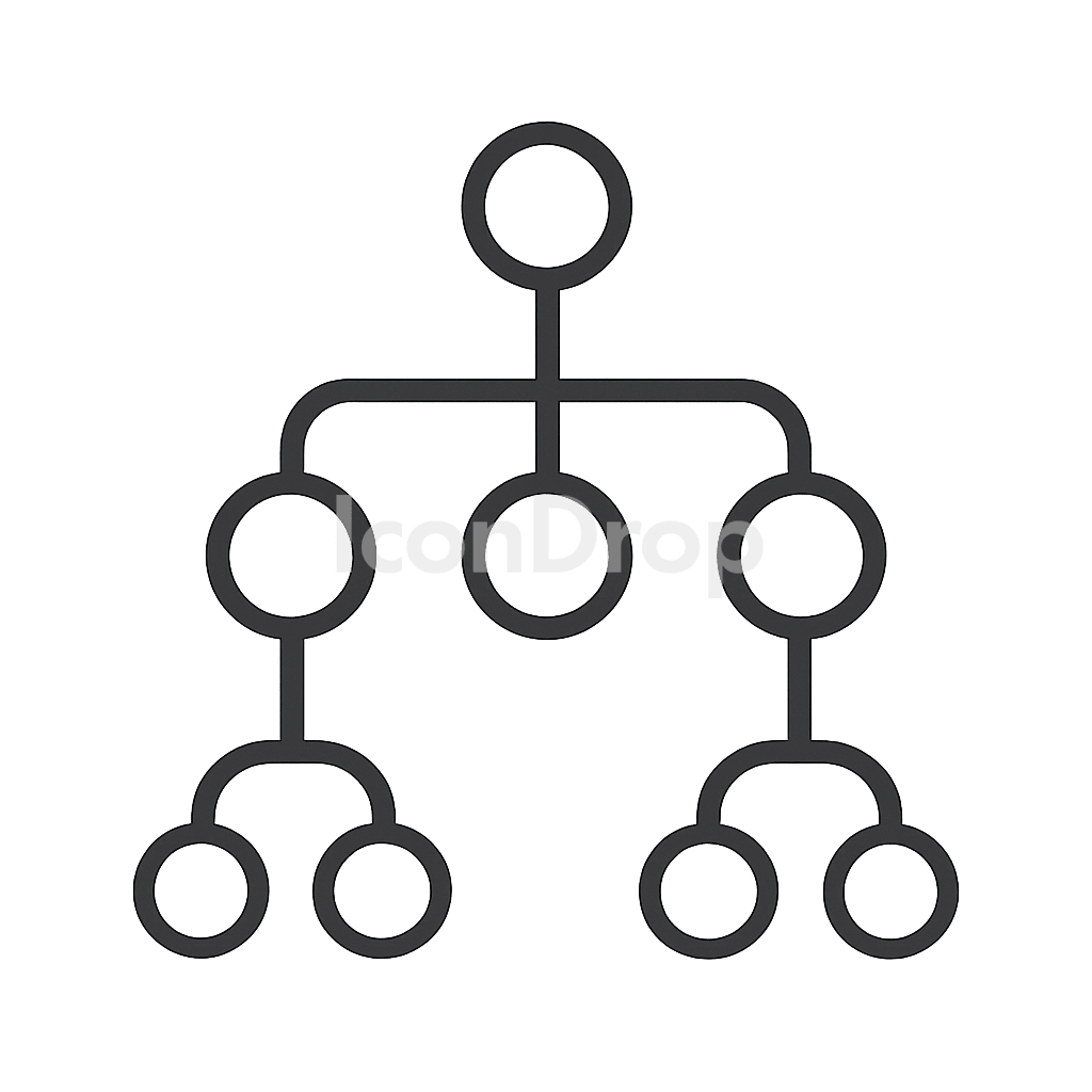 Abstract Syntax Tree Icon Outline