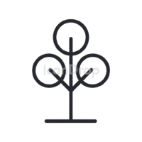 Abstract Tree Icon Outline