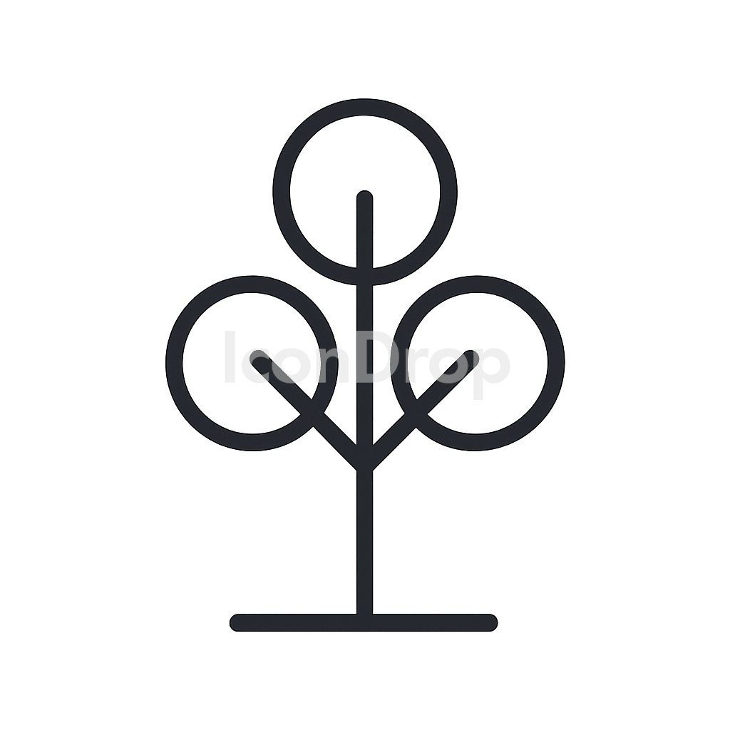 Abstract Tree Icon Outline