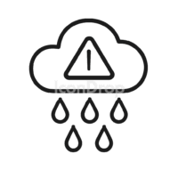 Acid Rain Icon Outline