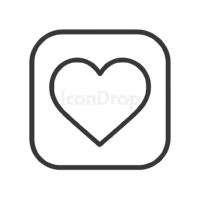 Aesthetic Heart App Icon Outline