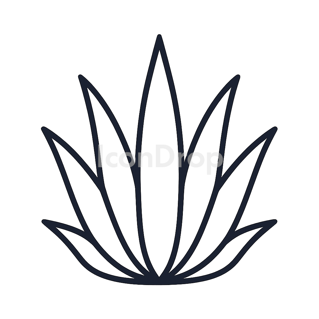 アガベのアイコン アウトライン