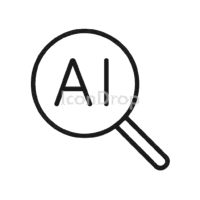 Ai Search Icon Outline