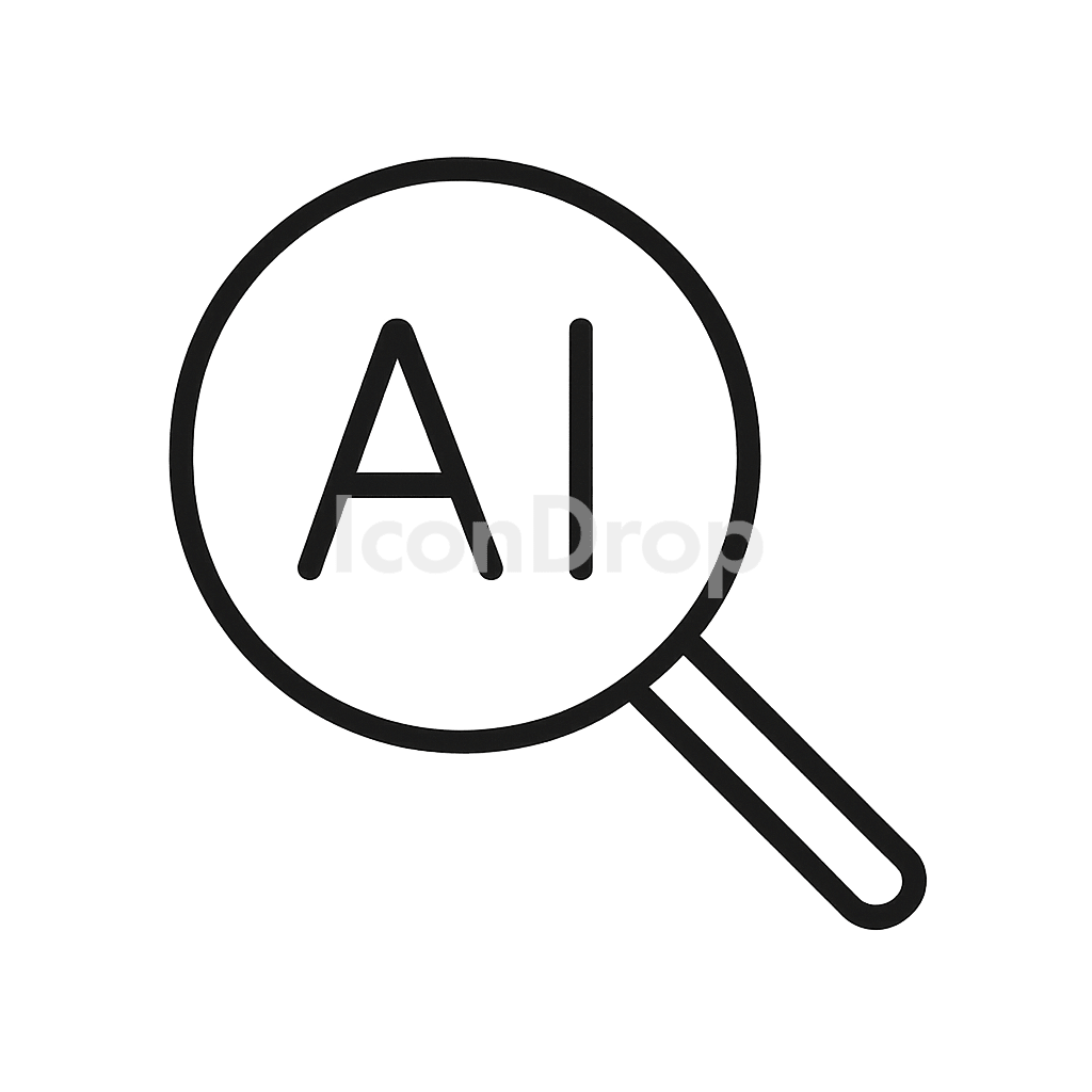 Ai Search Icon Outline