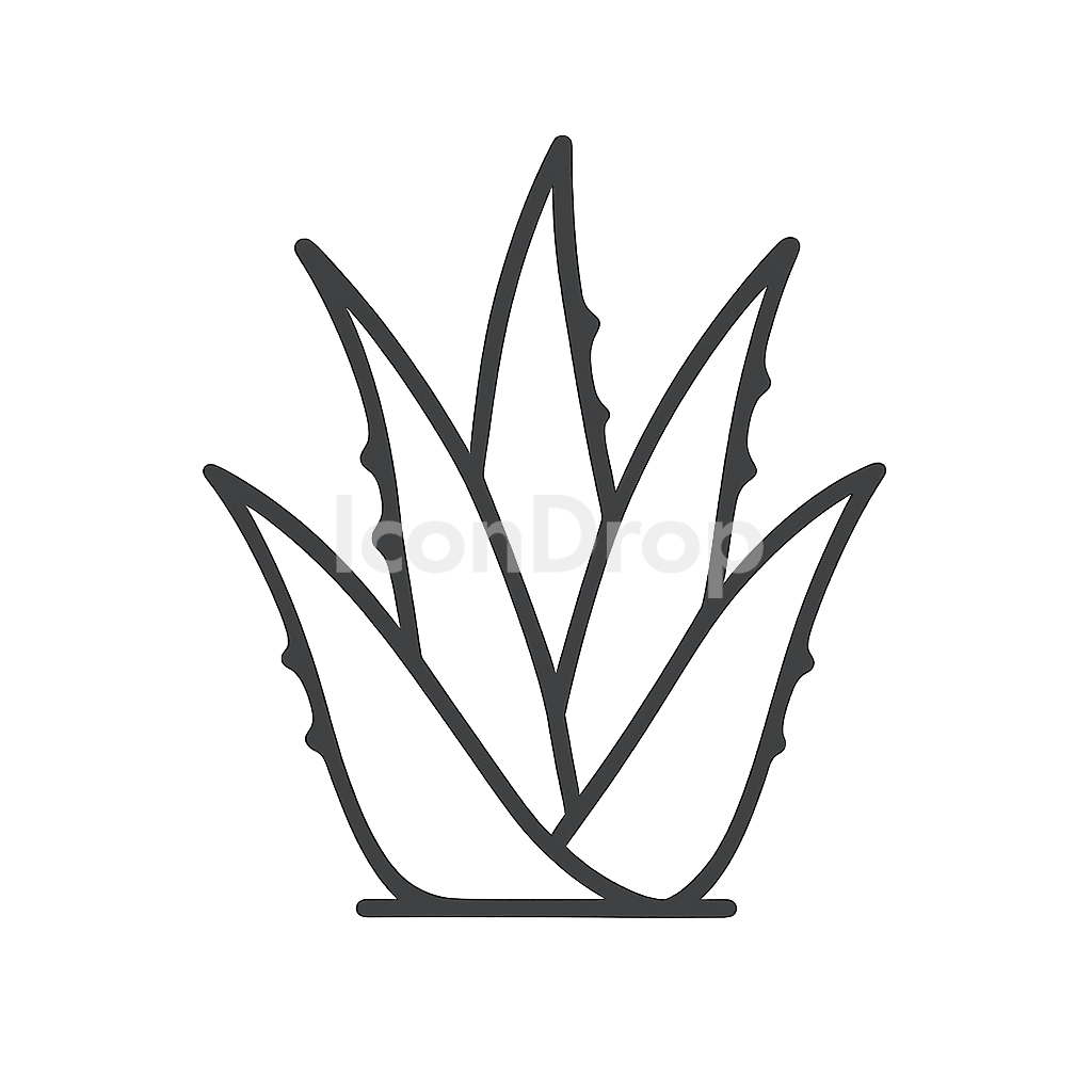 アロエベラのアイコン アウトライン