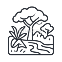 Amazon Rainforest Icon Outline