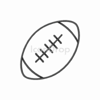 アメリカンフットボールのアイコン(アウトライン)