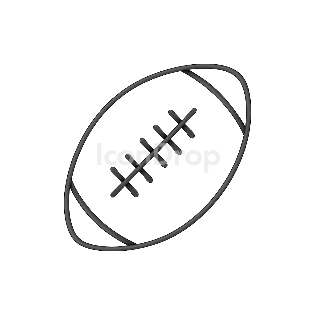 American Football Ball Icon Outline