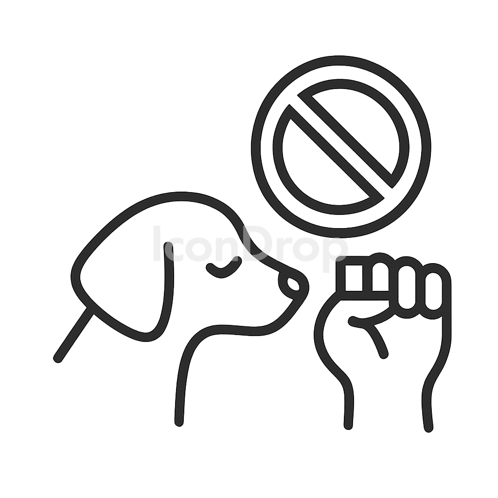 Animal Abuse Icon Outline