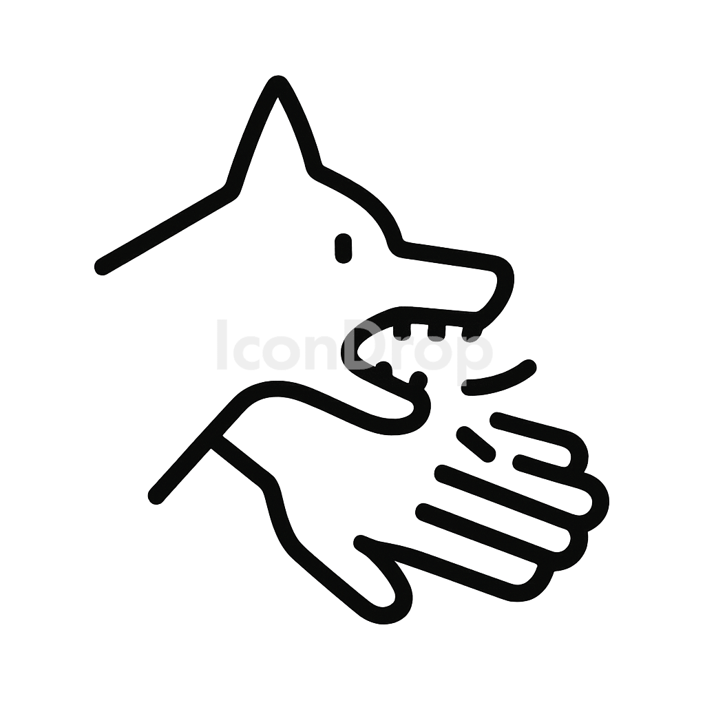 Animal Bite Icon Outline