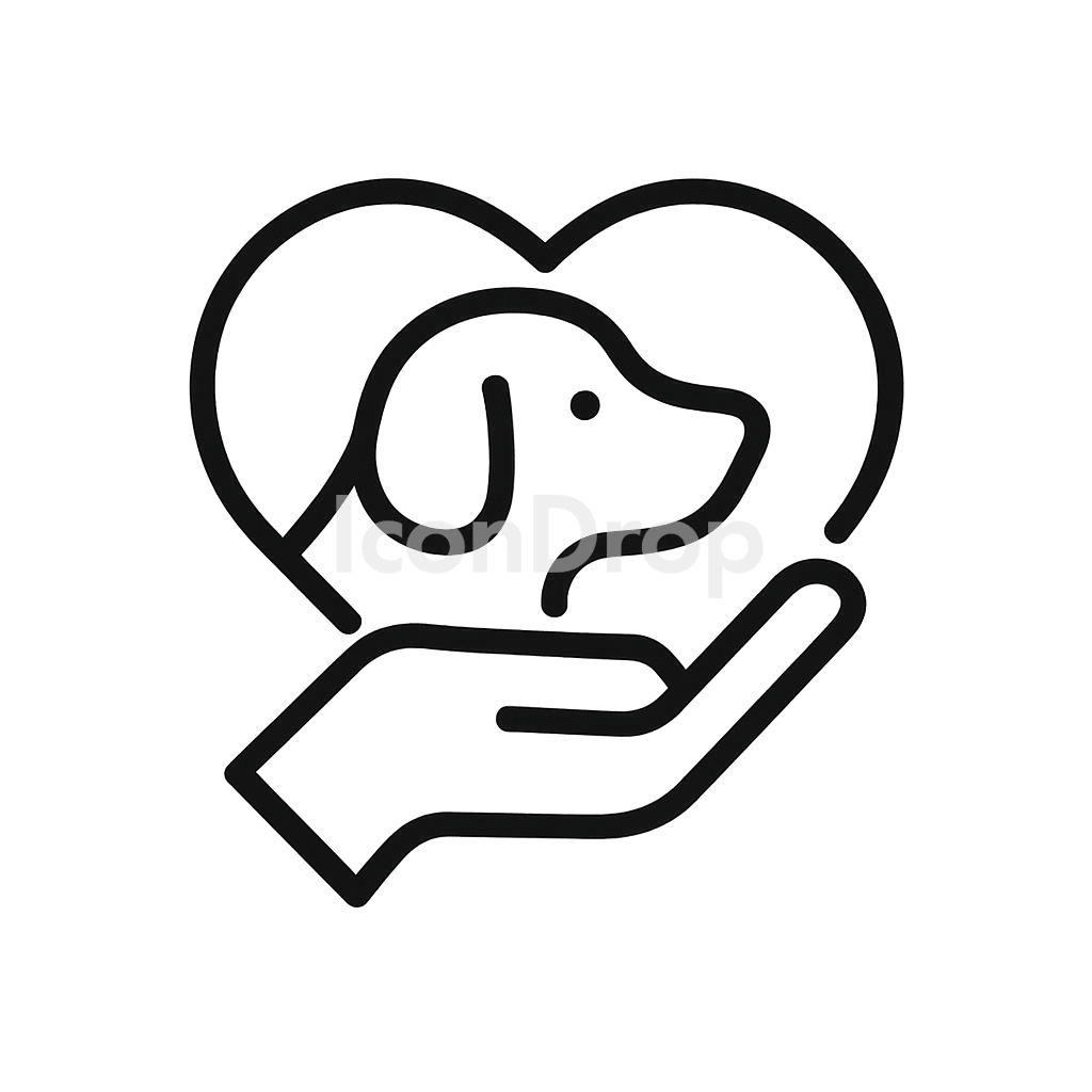 Animal Care Icon Outline