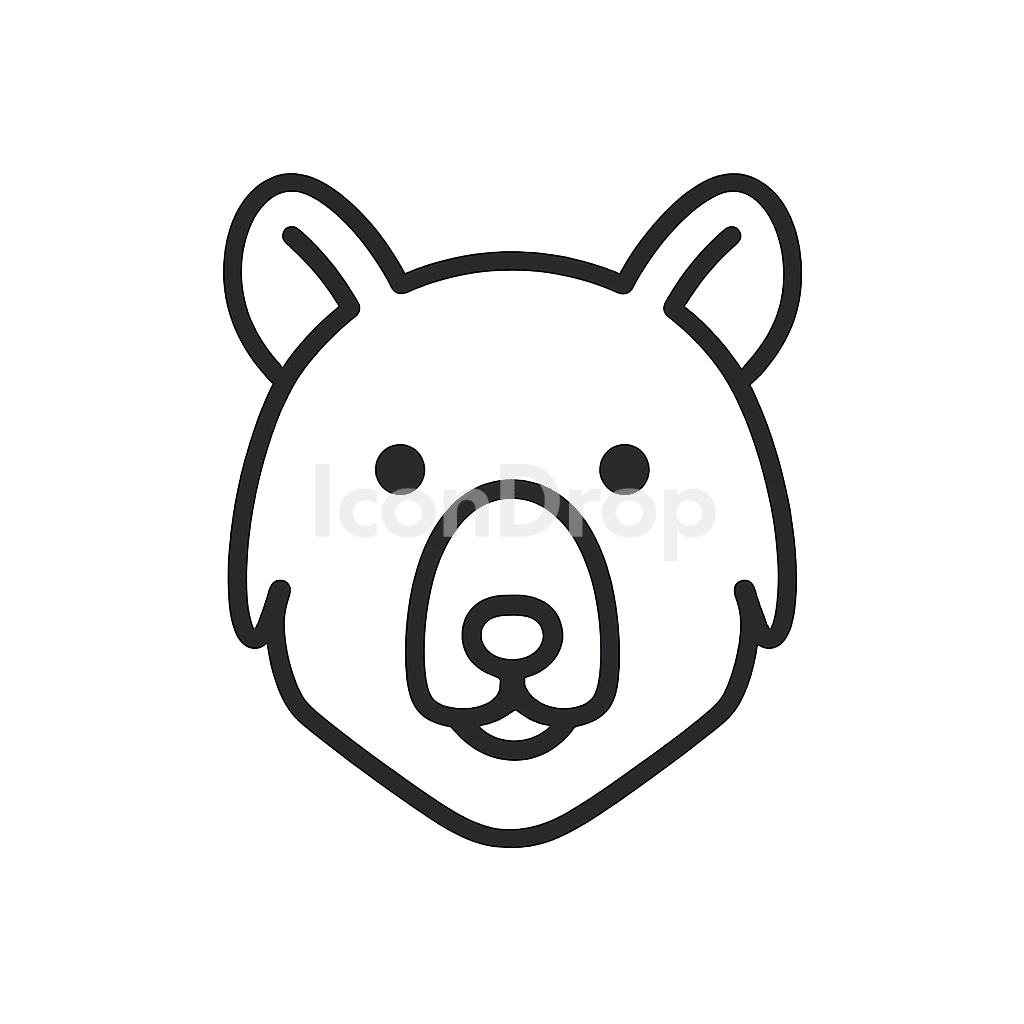 Animal Head Icon Outline