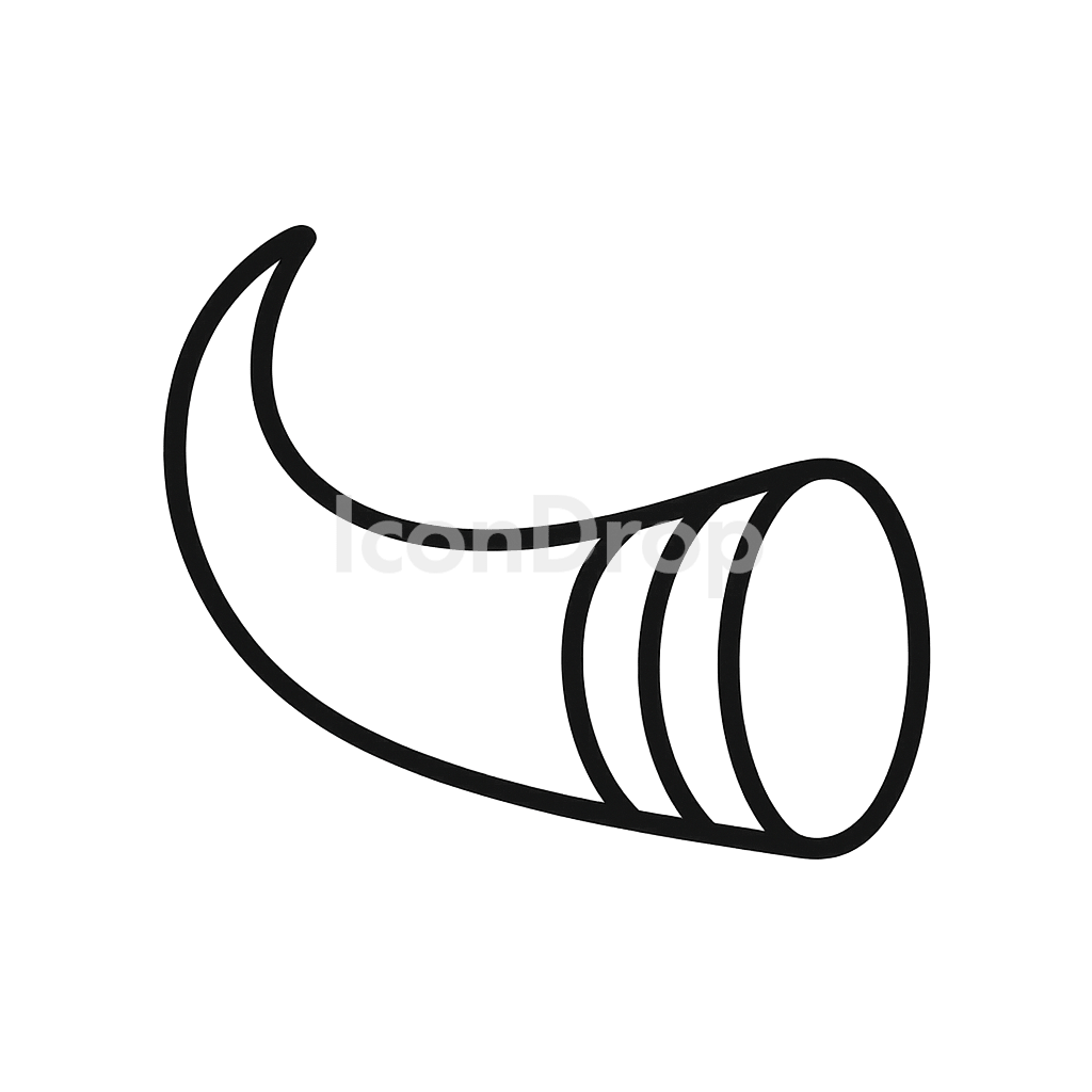 Animal Horn Icon Outline