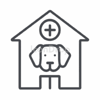 Animal Hospital Icon Outline
