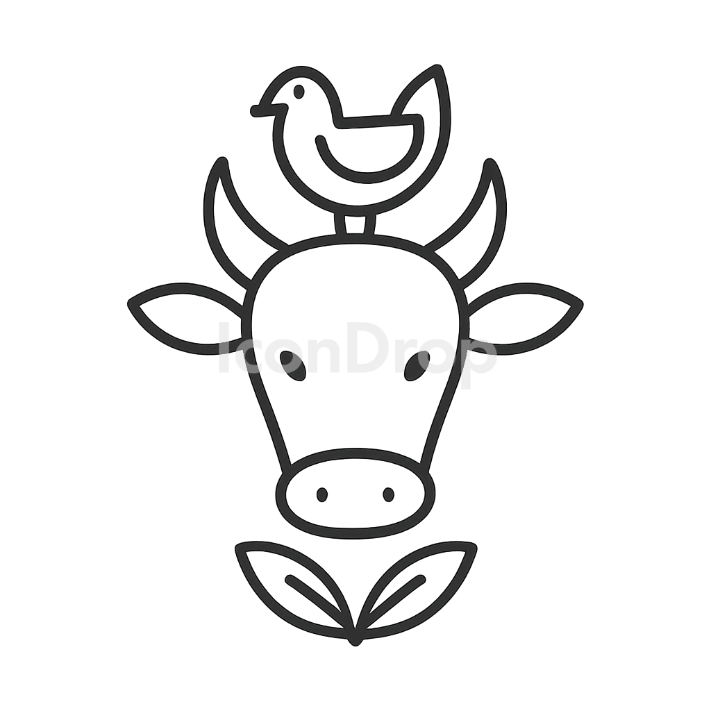 畜産（アニマルハズバンドリー）のアイコン アウトライン