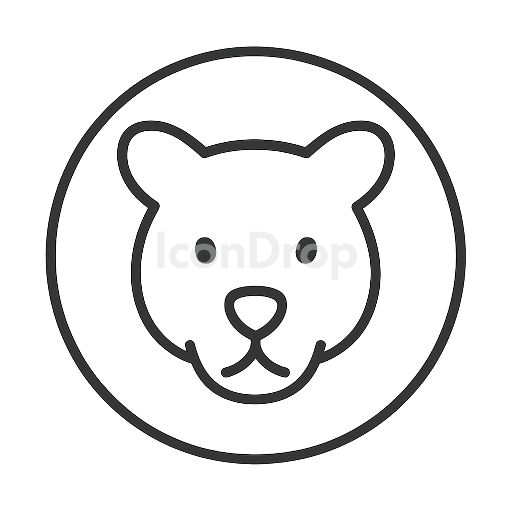 Animal Icon Circle Outline