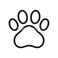Animal Paw Icon Outline