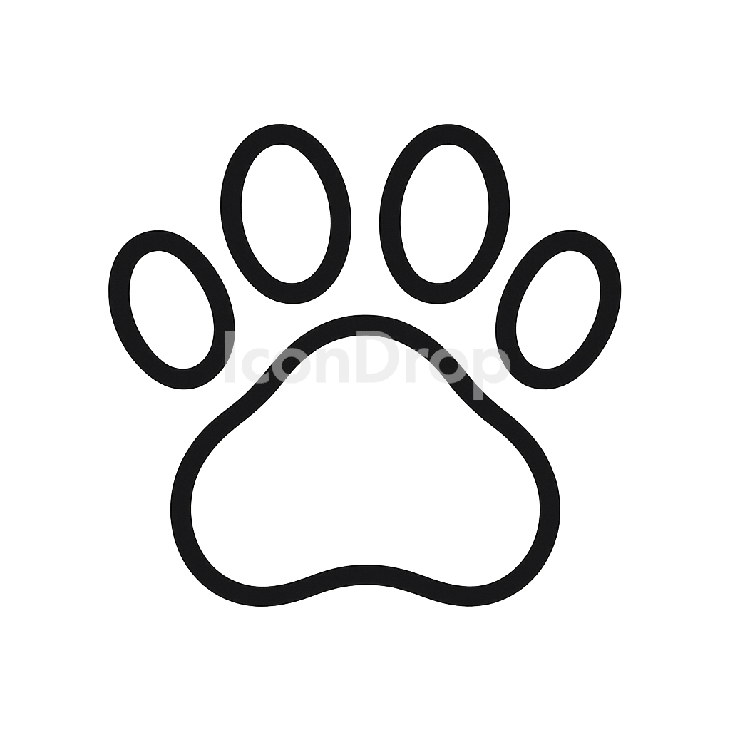 Animal Paw Icon Outline
