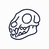 Animal Skull Icon Outline