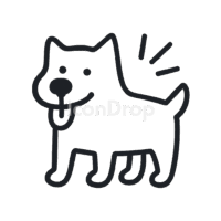 うるさい犬（アノイングドッグ）のアイコン（アウトライン）