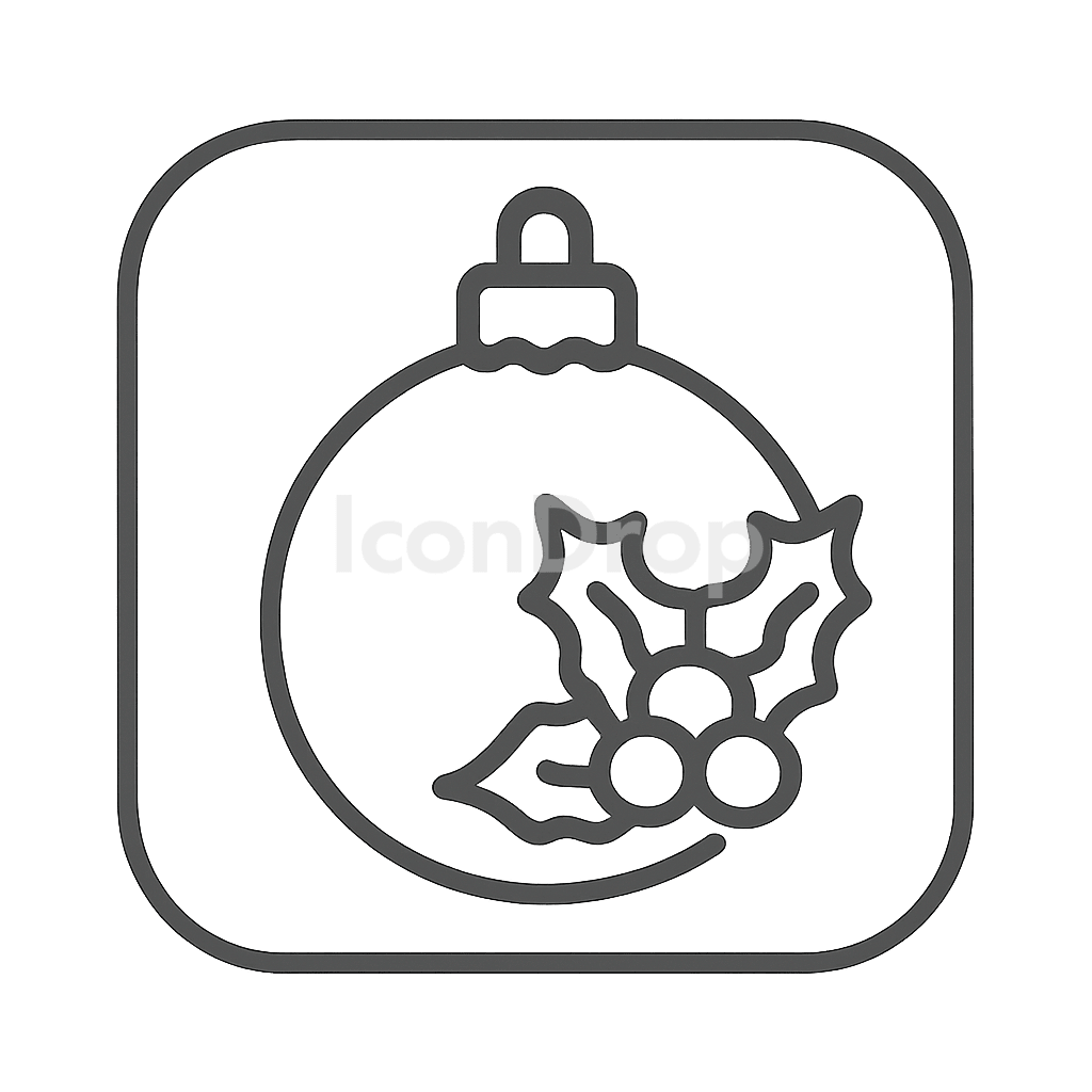 App Icon Christmas Aesthetic Outline