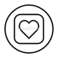 App Icon Heart With Circle Outline