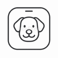 犬のアプリアイコン(アウトライン)