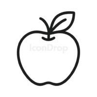 Apple Fruit Icon Outline