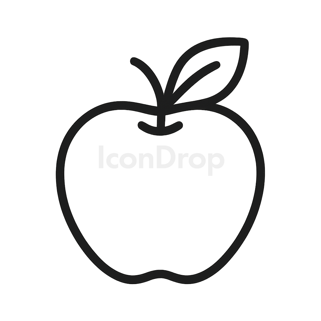 りんごのアイコン アウトライン