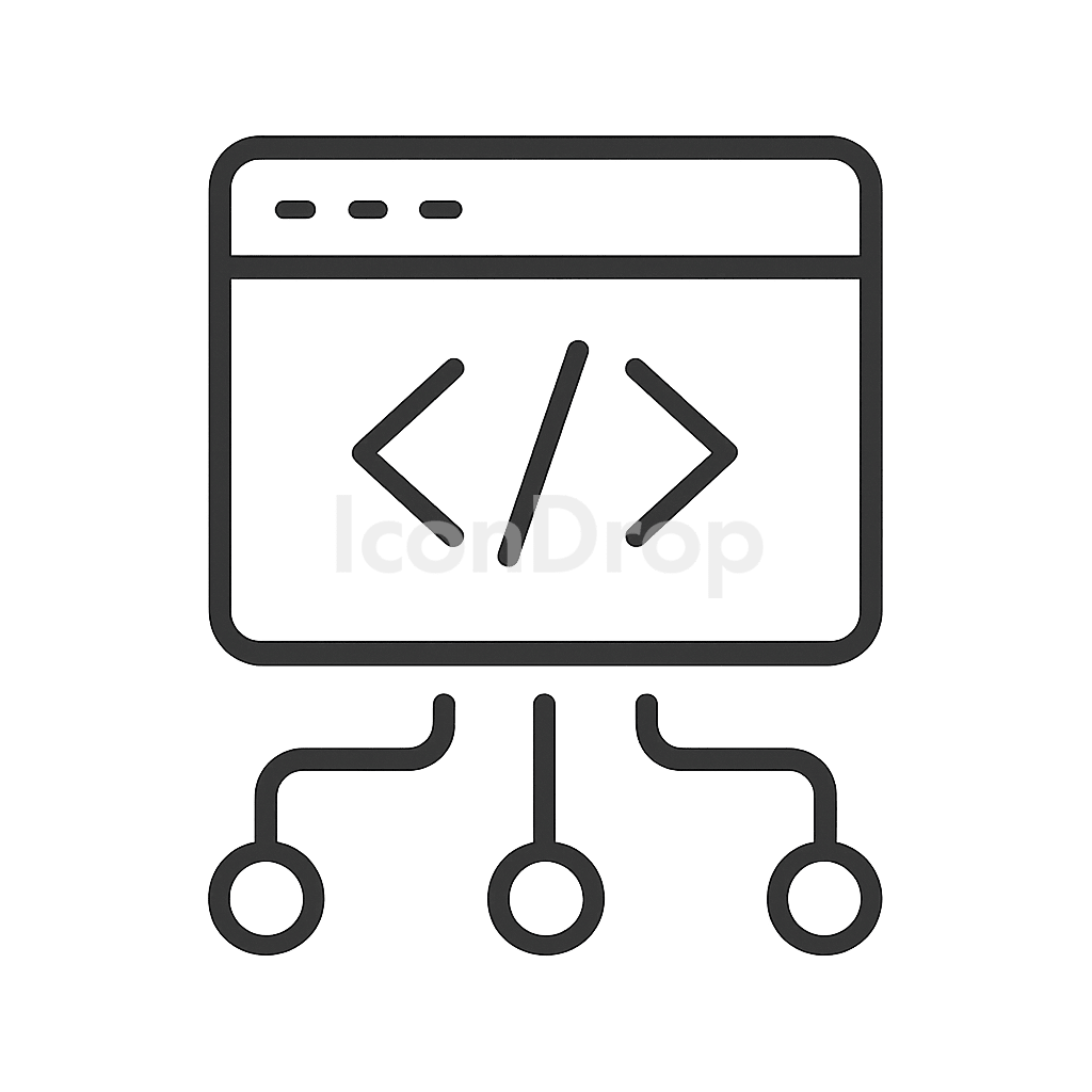 Application Programming Interface Icon Outline