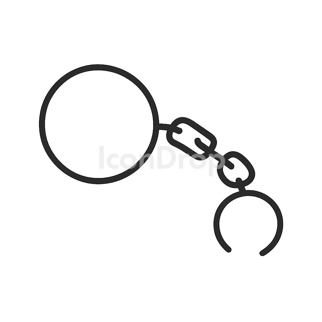Ball And Chain Icon Outline