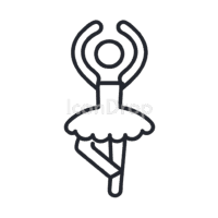 バレエのアイコン(アウトライン)