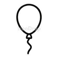 風船のアイコン（アウトライン）