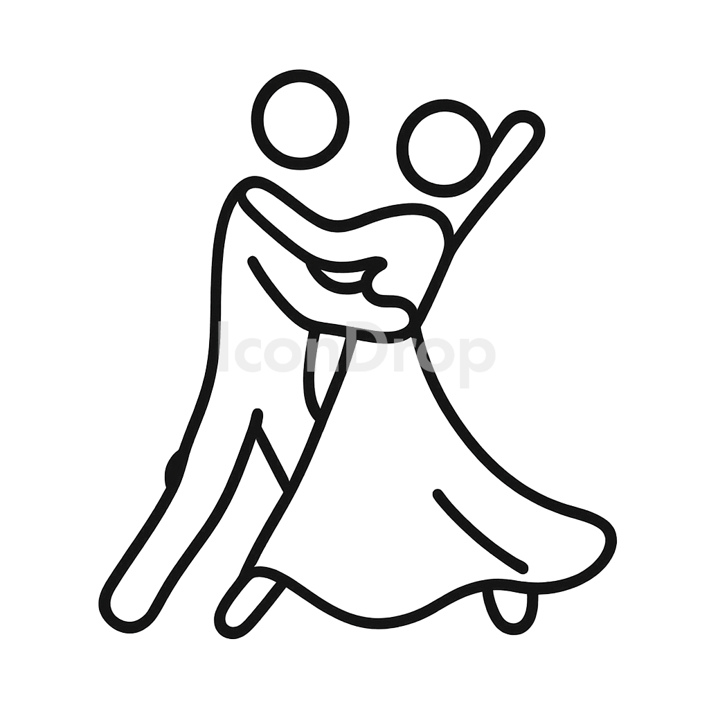 Ballroom Dancing Icon Outline