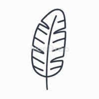 Banana Leaf Icon Outline