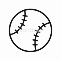 野球のアイコン(アウトライン)