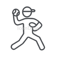 ピッチャー(投手)のアイコン(アウトライン)