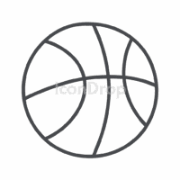 バスケットボールのアイコン（アウトライン）